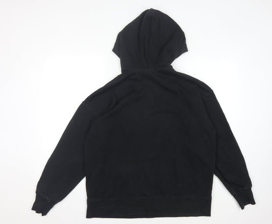 Adidas Unisex Black Hoodie Size 10 with Logo & Zip