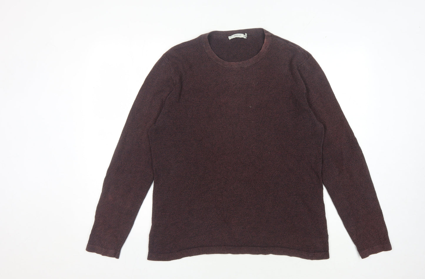 Jack & Jones Men's Brown Cotton Pullover Jumper L