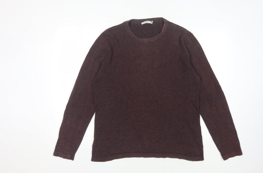 Jack & Jones Men's Brown Cotton Pullover Jumper L