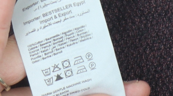 Jack & Jones Men's Brown Cotton Pullover Jumper L