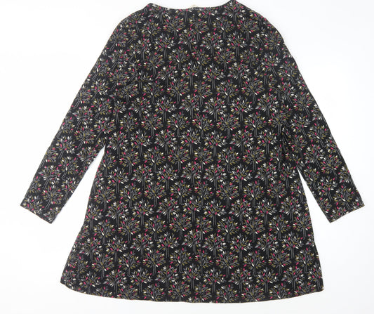 Seasalt Cornwall Women's Floral Black Shift Dress, Size 14