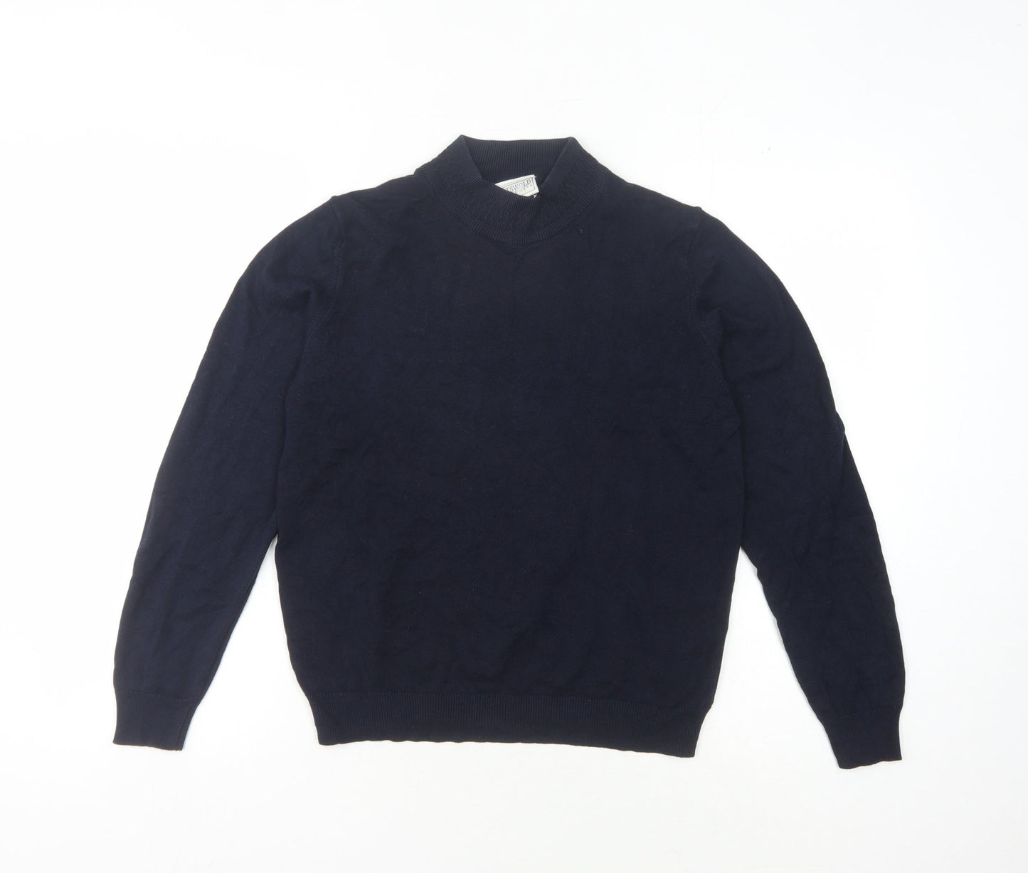 Cotswold Collections Women's Blue S Mock Neck Jumper
