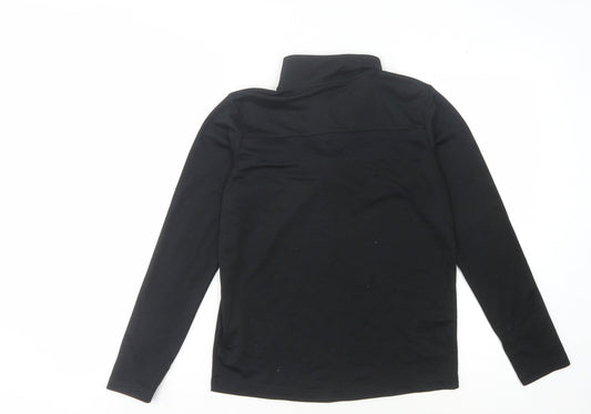 Nike Boys Black Running Sweatshirt L 1/4 Zip Dri-FIT