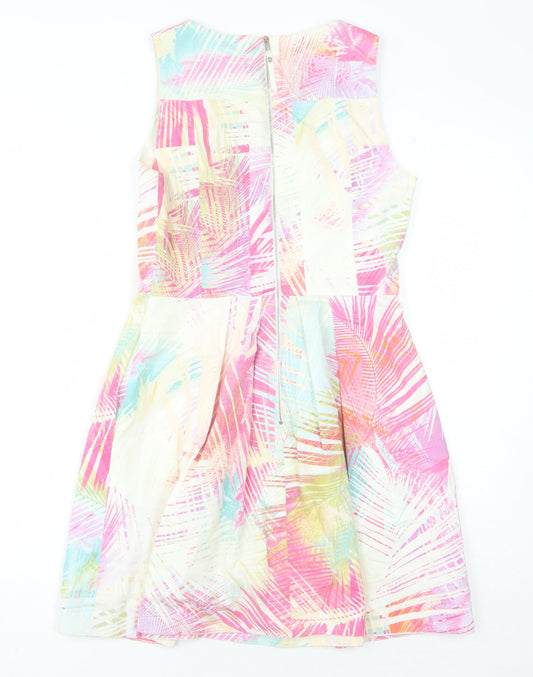 Karen Millen Women's Multicoloured Fit & Flare Dress Size 10