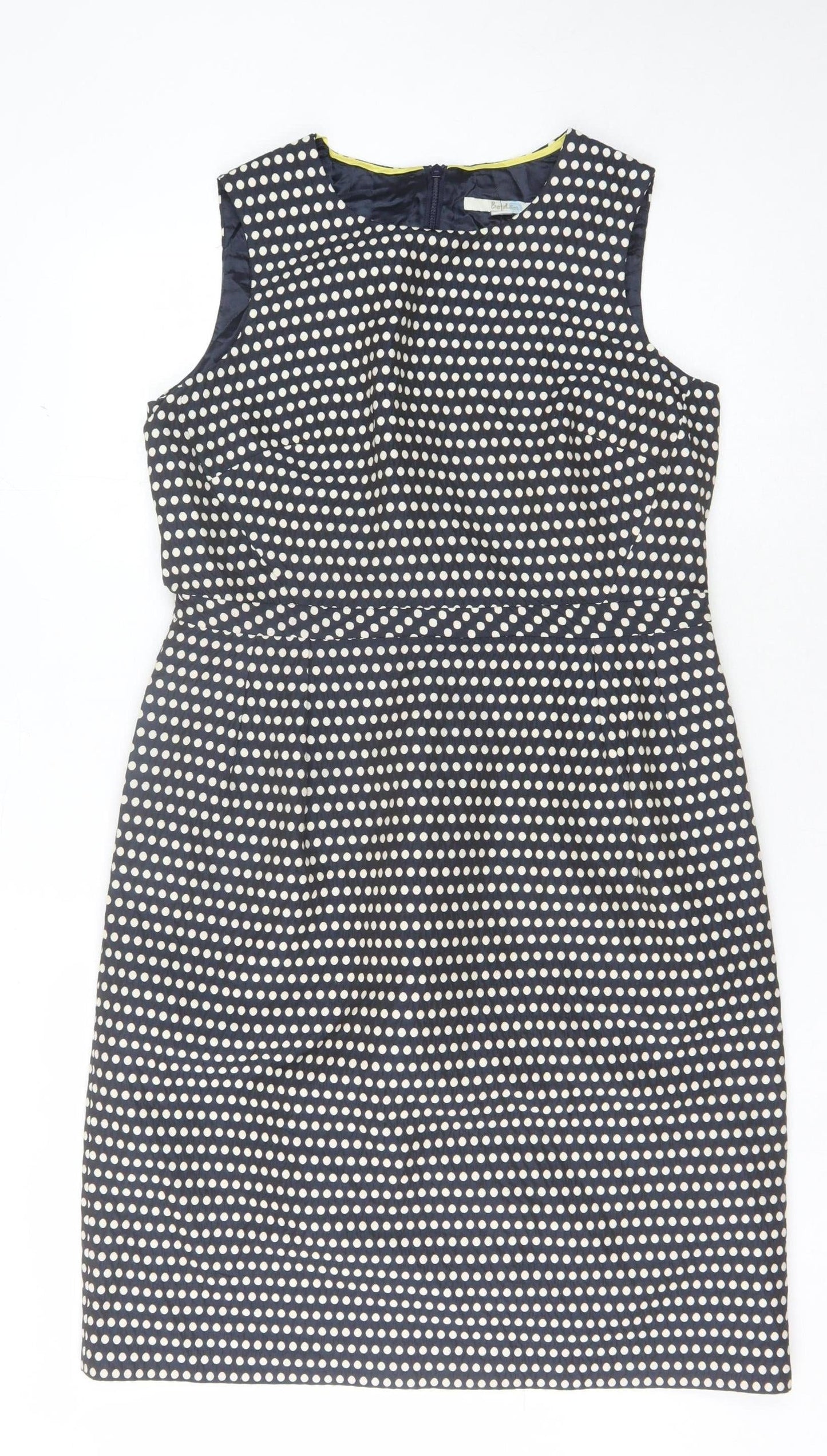 Boden Women's Blue Polka Dot Sleeveless Dress Size 14