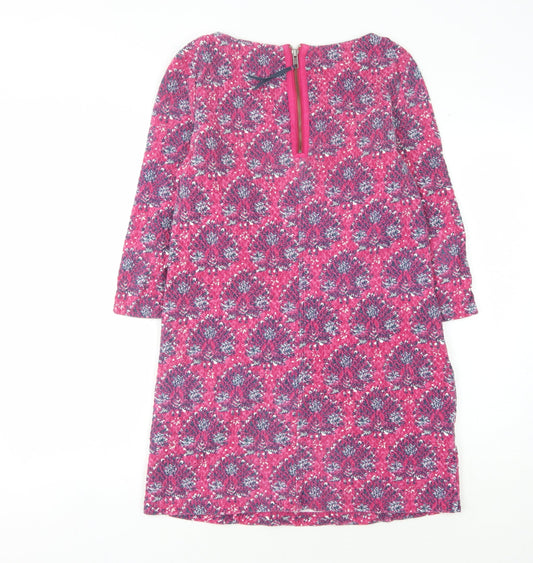 White Stuff Women's Pink Floral Sheath Dress Size 8