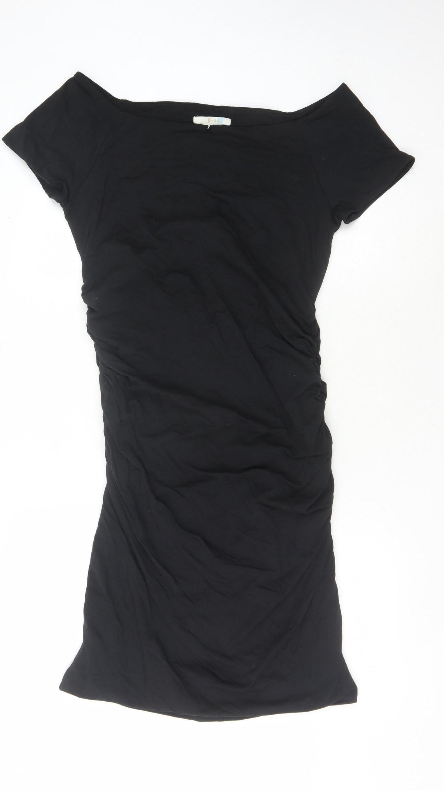 Boden Women's Black Stretch Off-the-Shoulder Dress