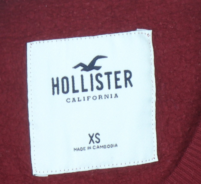 Hollister Women's XS Red Logo Pullover Sweatshirt