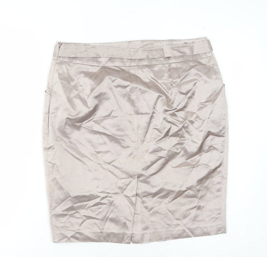 Reiss Women's Beige Pencil Skirt Size 14