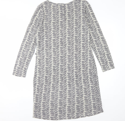 White Stuff Women's Ivory Geometric Shift Dress 10