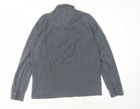 Ted Baker Men’s Grey Polo, Size 4, Long Sleeve