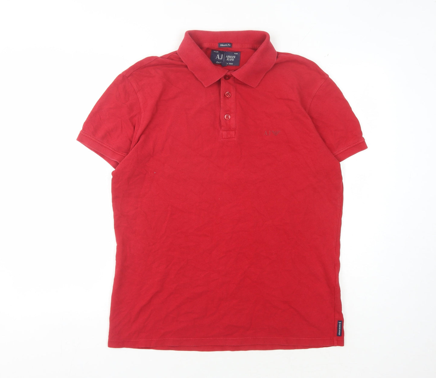 Armani Jeans Men's Red XL Polo Shirt