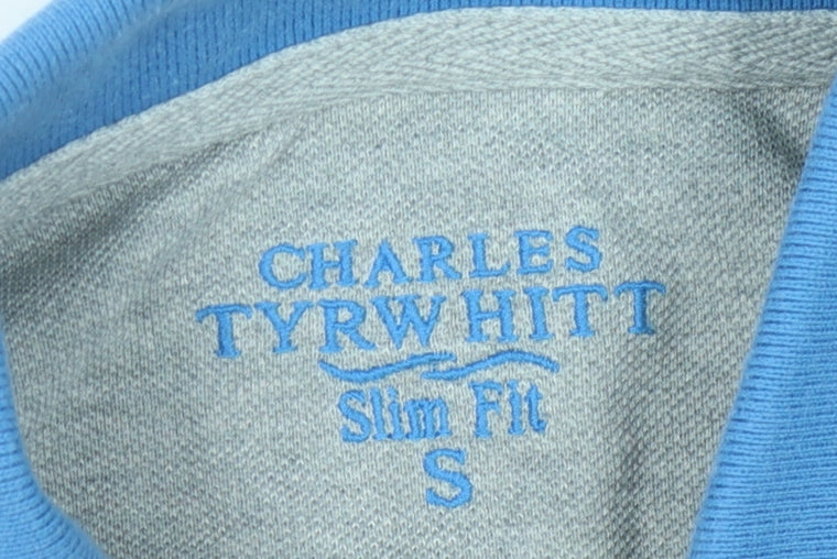 Charles Tyrwhitt Men's Blue Slim Fit Polo Shirt S