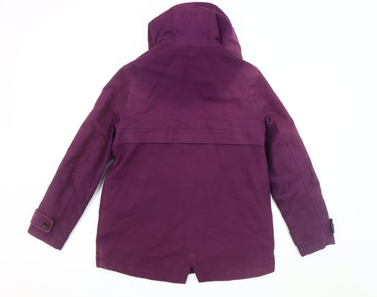Womens UK Size 10 Regular Joules Purple Cotton Jacket
