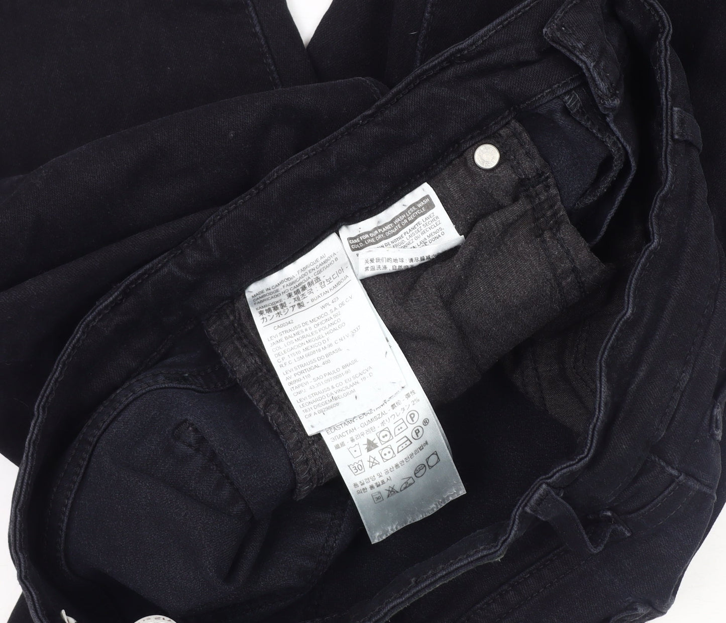 Levi Strauss Women's Black Slim Denim Jeans Size 28