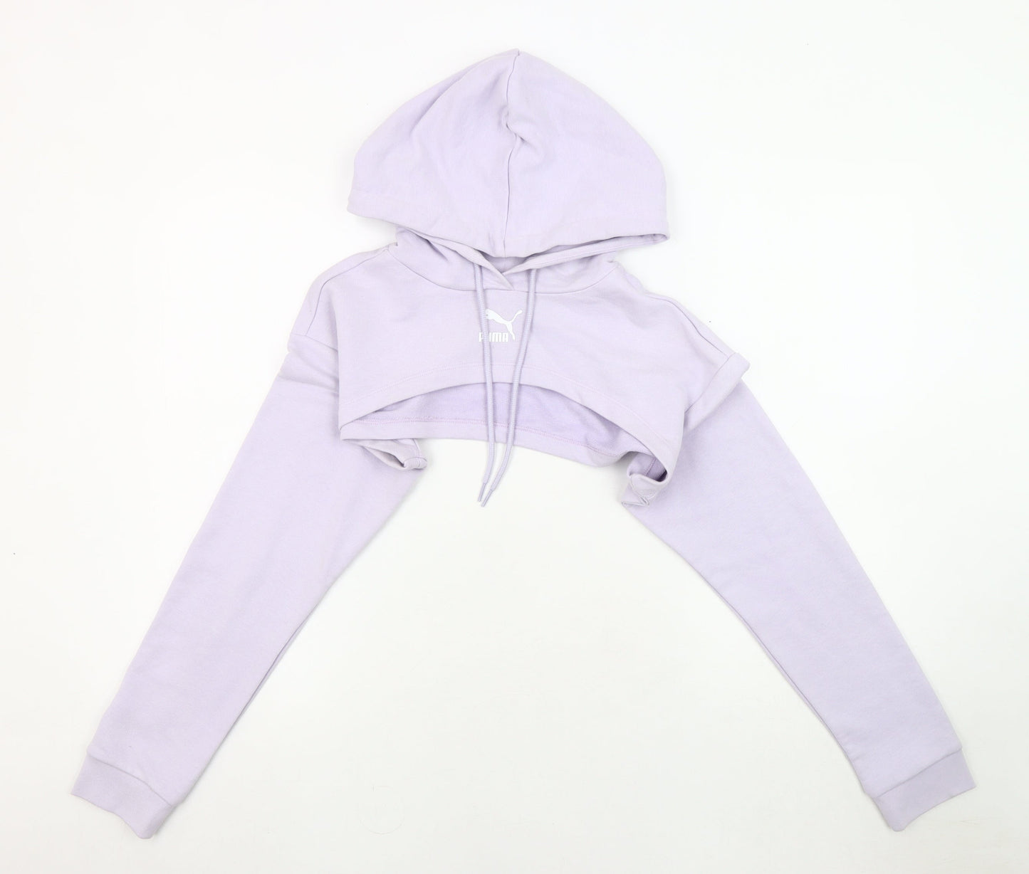 Puma Women's Purple Crop Hoodie XL