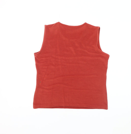 Eastex Women's Red Tank Top, M, Sleeveless, Solid