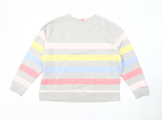 Joules Women's Multicoloured Striped Pullover Sweatshirt