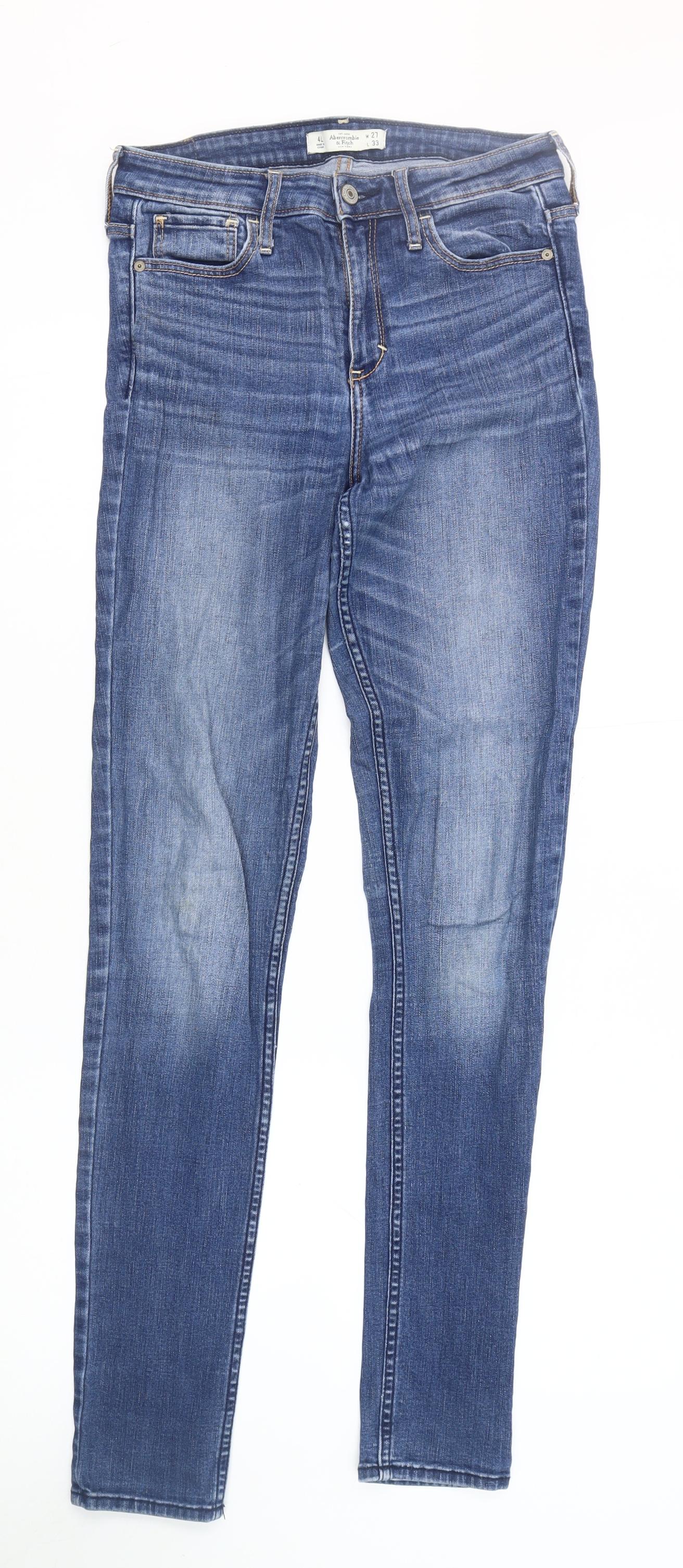 Abercrombie & Fitch Men's Blue Skinny Jeans 4L