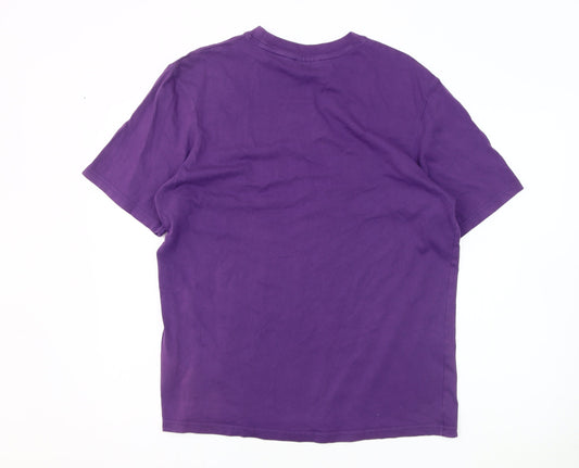 FILA Men's Purple Crew Neck T-Shirt - Size M