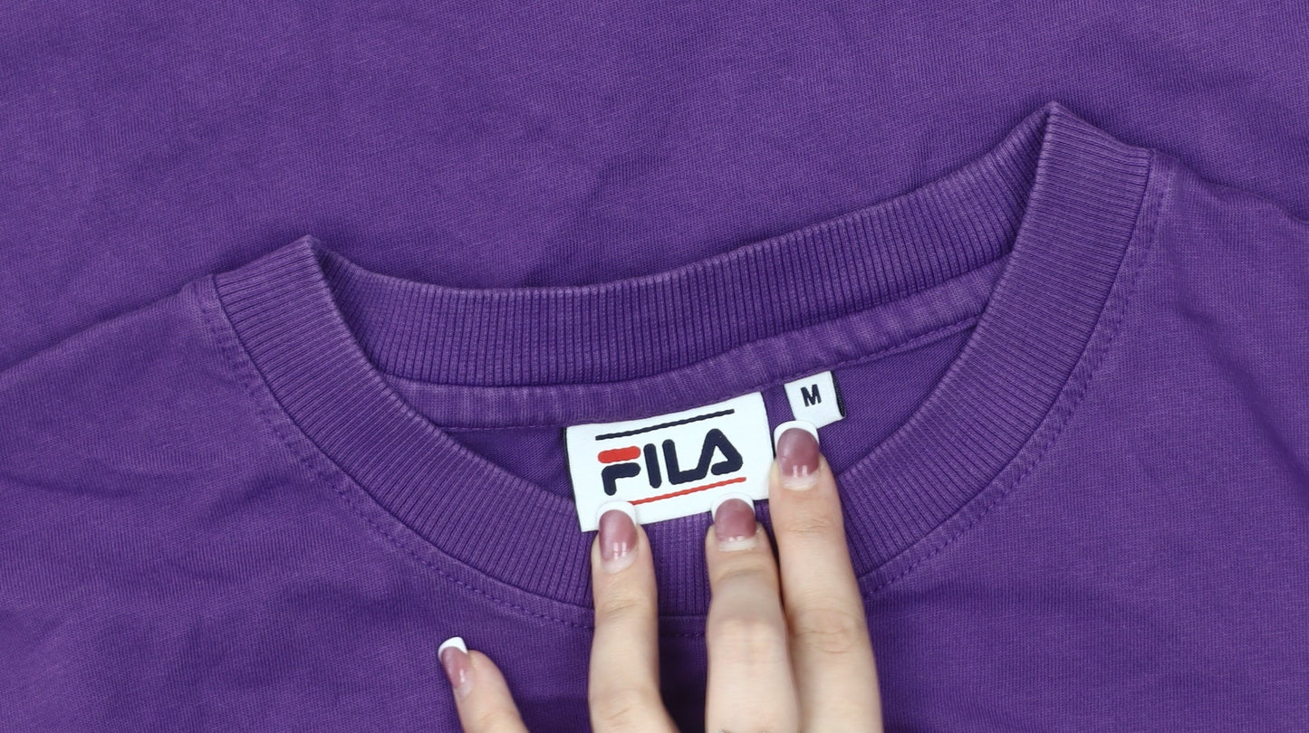 FILA Men's Purple Crew Neck T-Shirt - Size M