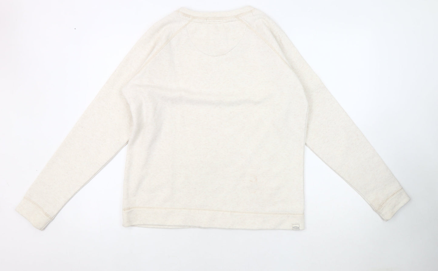 FatFace Women's Ivory Crew Neck Pullover Sweatshirt Size 12