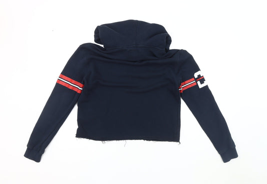 Superdry Women's Blue Pullover Hoodie, Size S, Casual Comfort