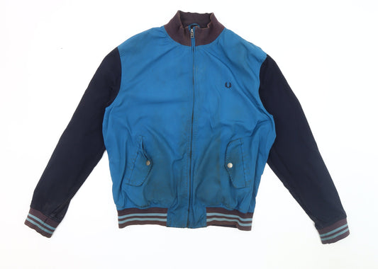 Fred Perry Men's Blue Bomber Jacket L