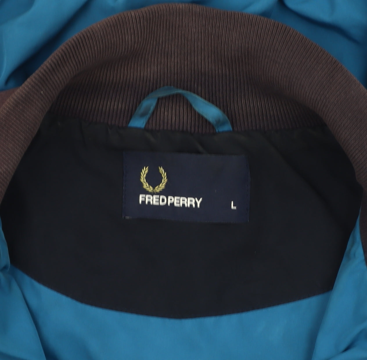 Fred Perry Men's Blue Bomber Jacket L