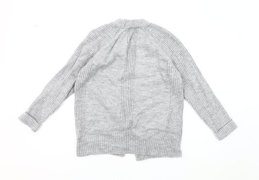 Womens UK M Regular Laura Ashley Grey Cardigan Tight-Knit