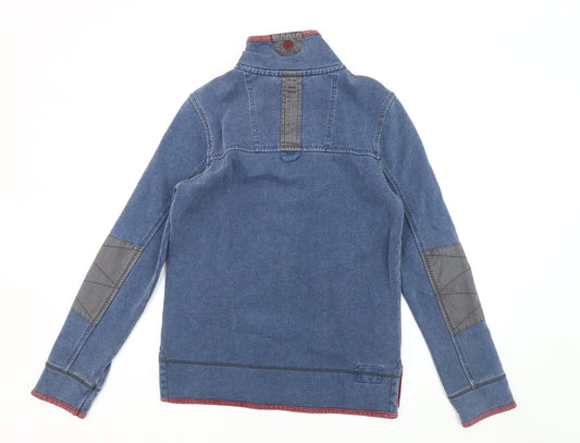 Fat Face Men's Blue 1/4 Zip Sweatshirt, Size Unknown