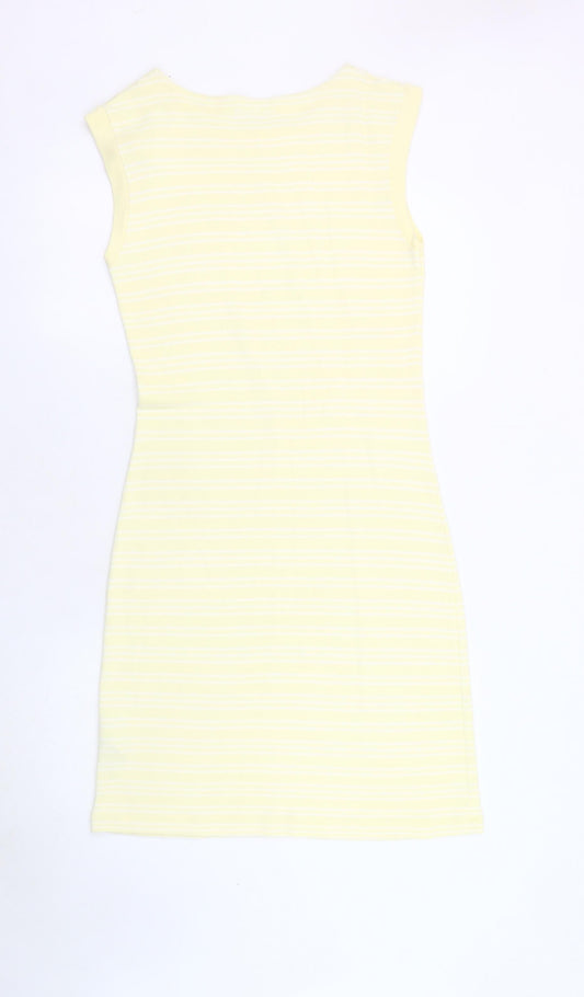 Henri Lloyd Women's Yellow Striped XL Shift Dress