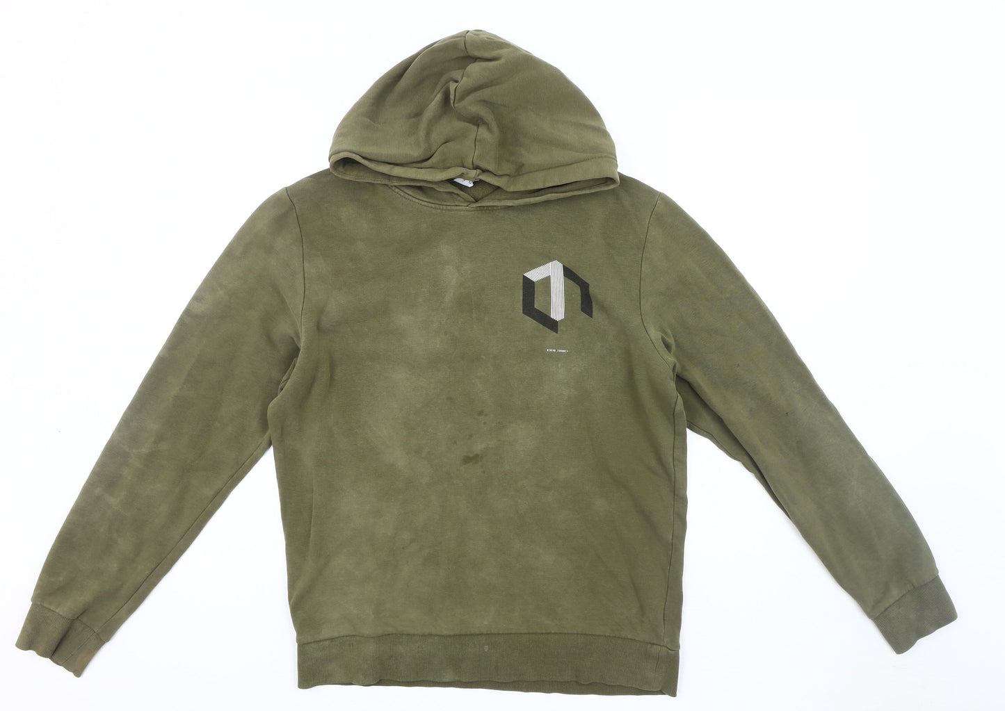 Jack & Jones Men's Green Pullover Hoodie Size S