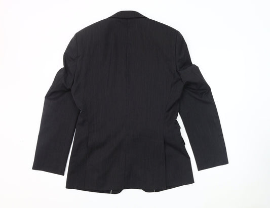 Jeff Banks Men's Black Wool Blazer, 36, Regular Fit