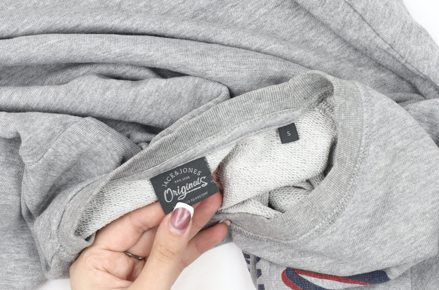Jack & Jones Men's Grey Pullover Sweatshirt Size S