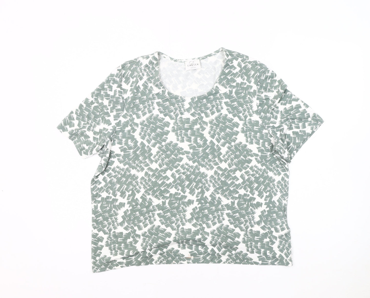 Eastex Women's Green Geometric T-Shirt Size 16