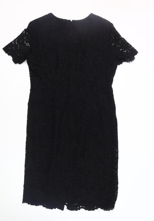 Alexon Women's Black Lace Sheath Dress Size 12