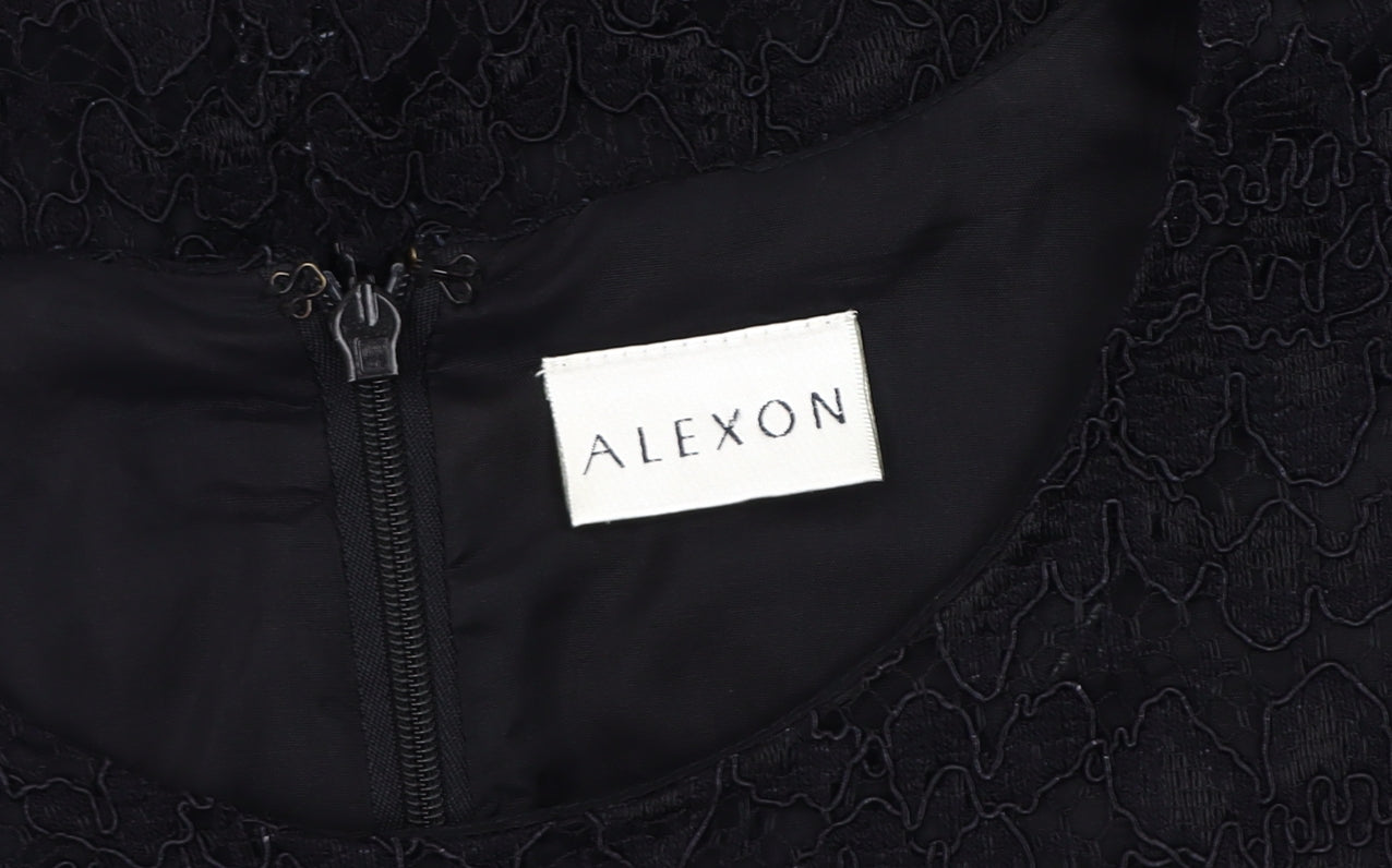 Alexon Women's Black Lace Sheath Dress Size 12