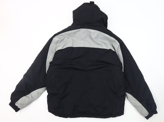 Trespass Men's Black Puffer Jacket M, Hooded, Waterproof