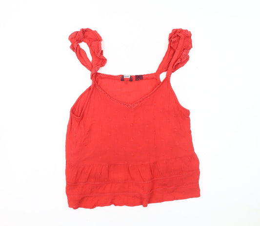 Superdry Women's Red Camisole Tank Top Size 12