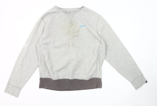 Mens UK L Regular Nike Grey Pullover Sweatshirt