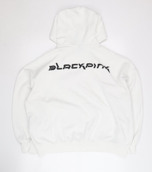 H&M Divided Women's White Pullover Hoodie M