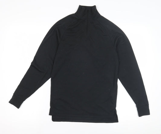Trespass Women's Black 1/4 Zip Long Sleeve Top 2XS