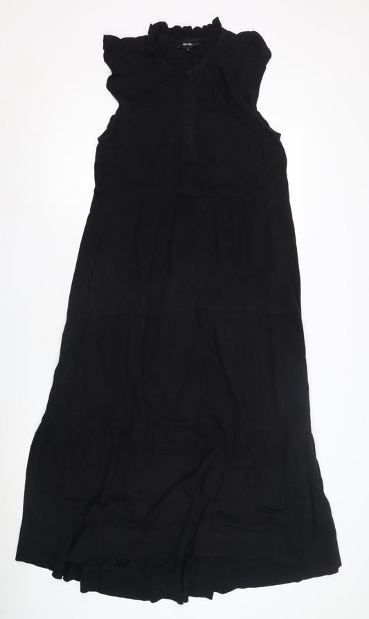 ME+EM Women's Black Midi A-Line Dress Size 12