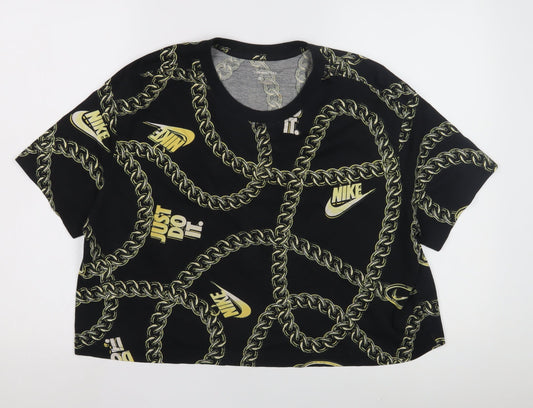 Nike Women's Black T-Shirt, M, Comfortable Basic Casual