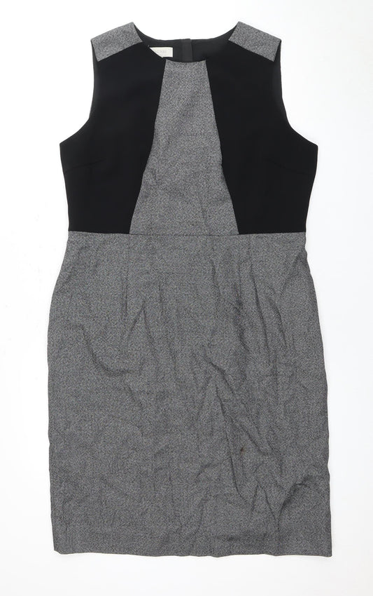 Hobbs Women's Black Grey Sheath Dress Size 16