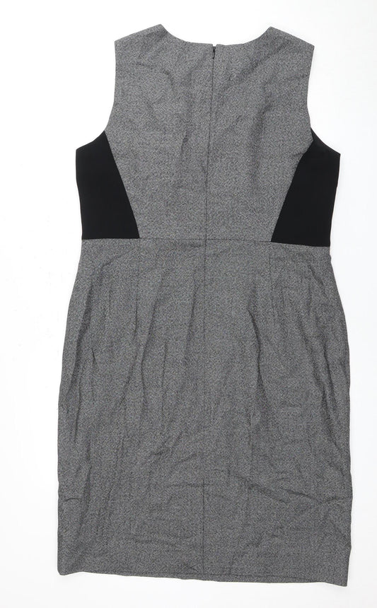 Hobbs Women's Black Grey Sheath Dress Size 16