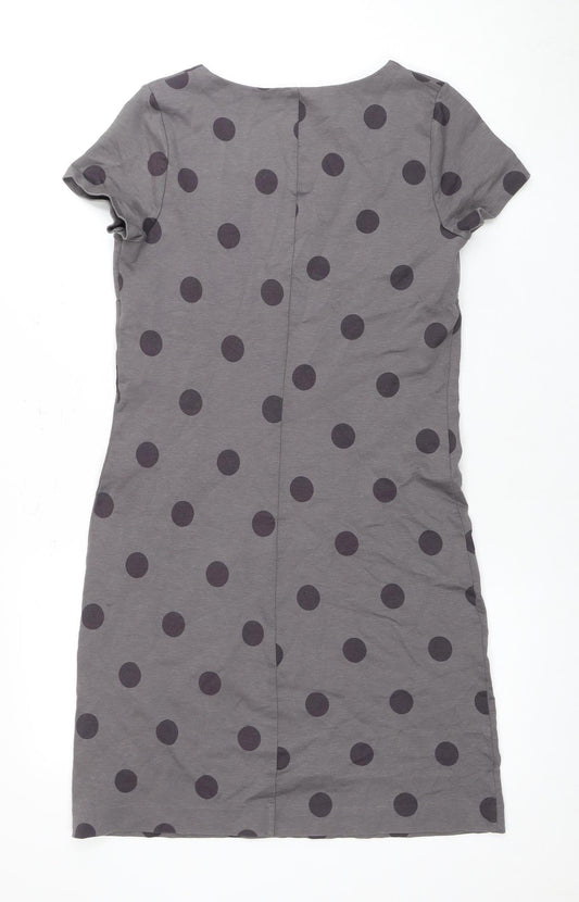 Boden Women's Grey Polka Dot Cotton Dress, Size 10