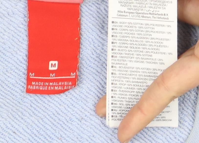 Nike Men's Blue Medium Logo Pullover Sweatshirt