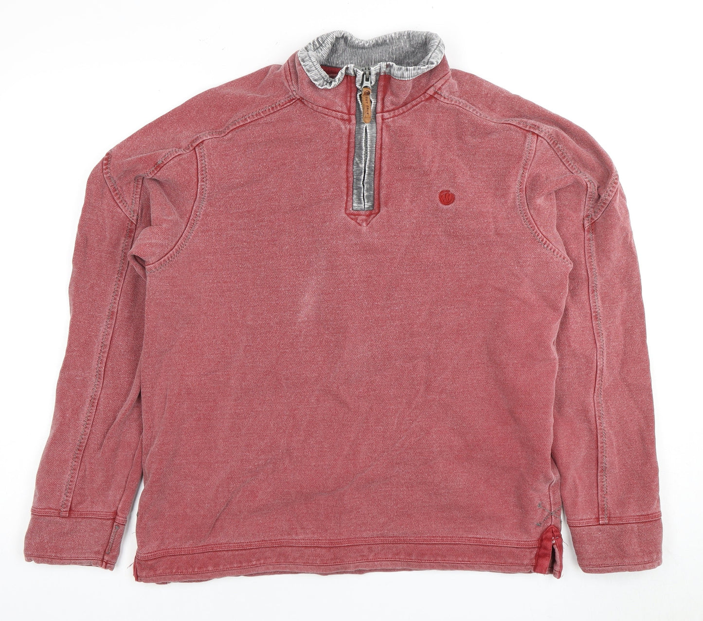 FatFace Men's Red S 1/4 Zip Sweatshirt